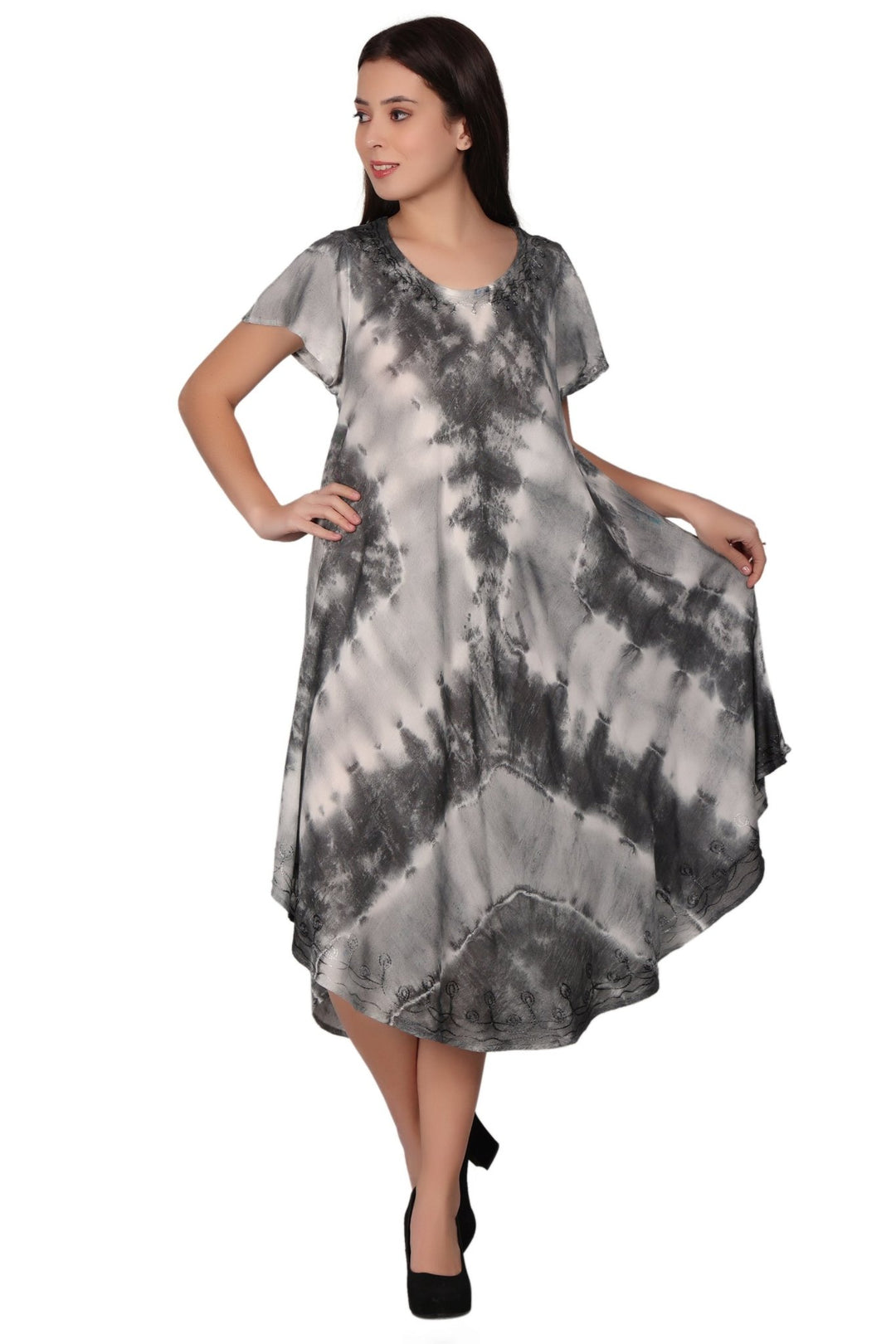 Tie Dye Cap Sleeve Dress 482207SLV - Advance Apparels Inc