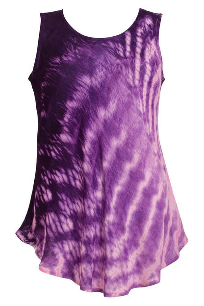 Tie Dye Scooped Neck Tank Top 18806 - Advance Apparels Inc