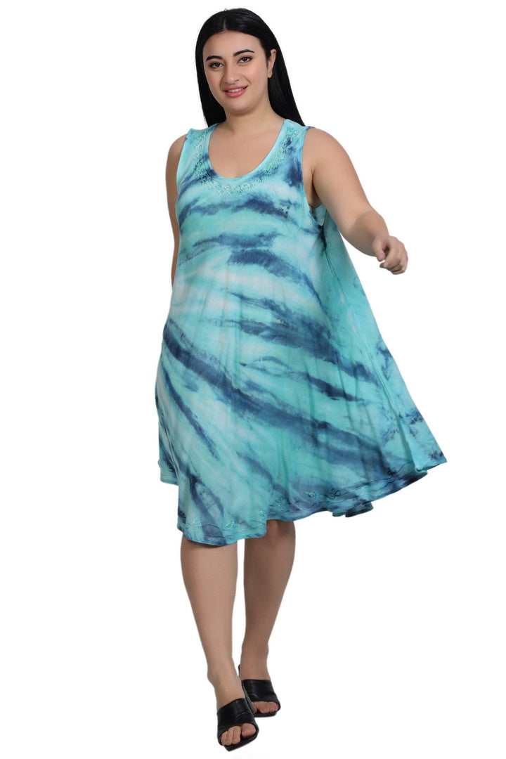 Tie Dye Trapeze Dress 362170R - Advance Apparels Inc