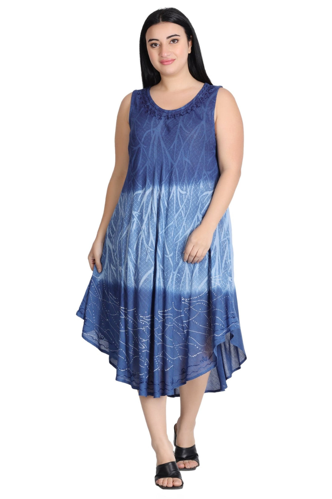 Tri-Layer Tie Dye Dress 482159R - Advance Apparels Inc