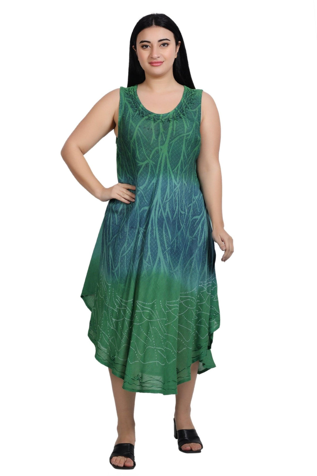 Tri-Layer Tie Dye Dress 482159R - Advance Apparels Inc