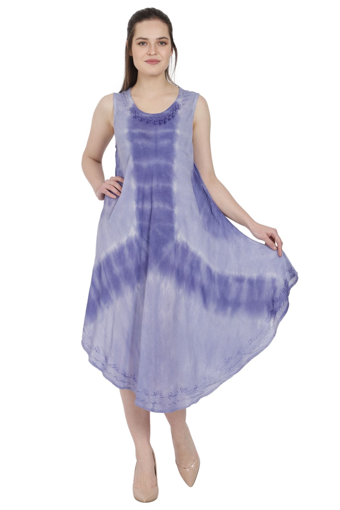 Trifecta Tie Dye Beach Umbrella Dress UD48-2304 - Advance Apparels Inc