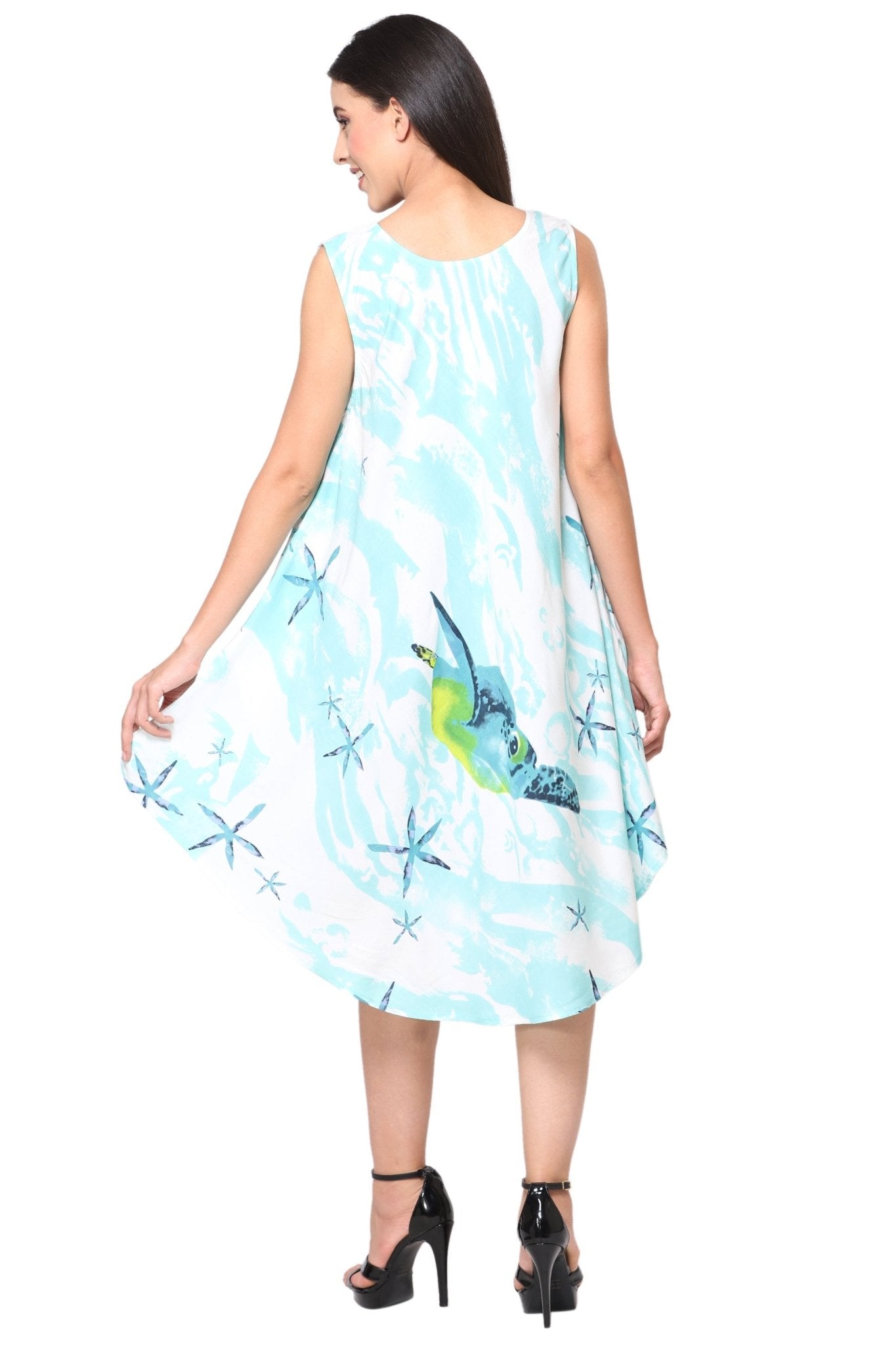 Turtle Print Beach Dress 422125 - Advance Apparels Inc