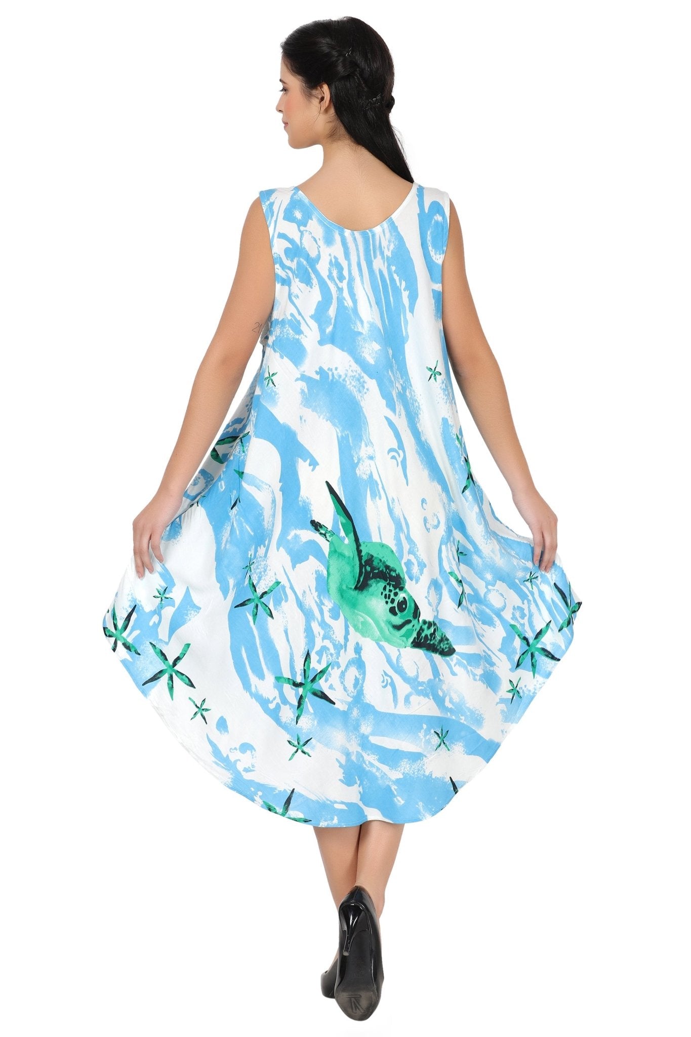 Turtle Print Beach Dress 422125 - Advance Apparels Inc