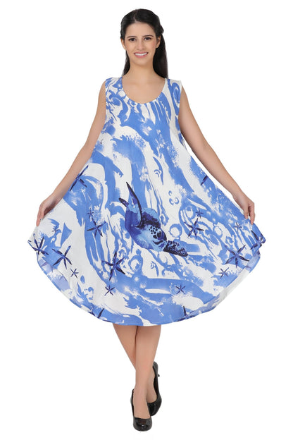 Turtle Print Beach Dress 422125 - Advance Apparels Inc