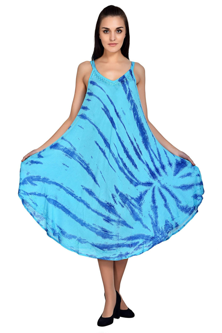 Typhoon V-Neck Tie Dye Umbrella Dress 19332 - Advance Apparels Inc