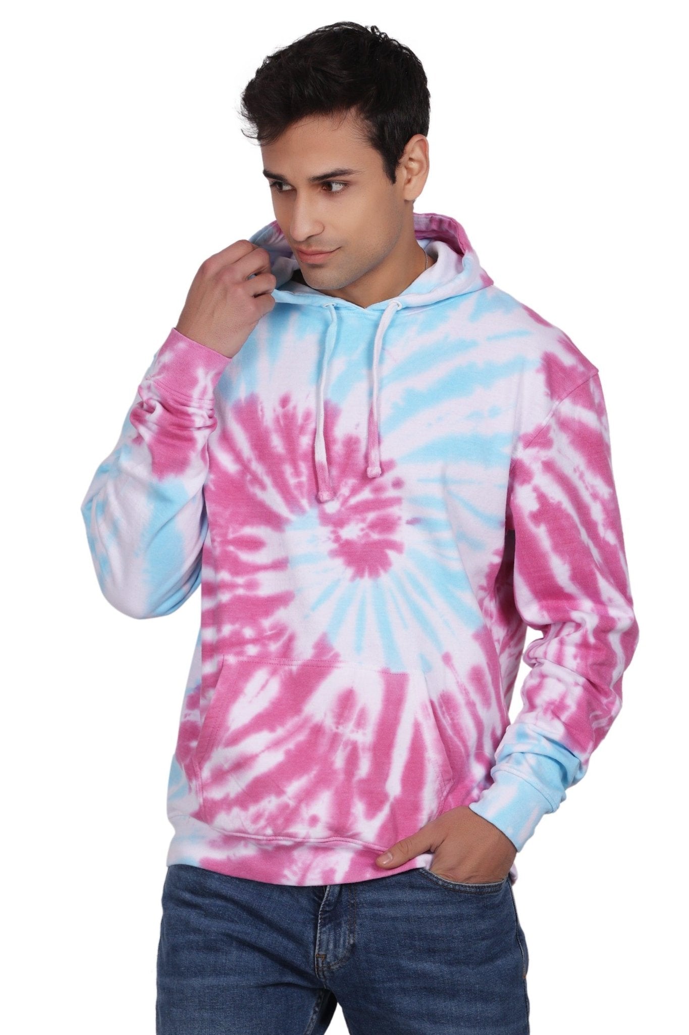 Unisex Tie Dye Pullover Hoodie Premium Cotton Blend Activewear H703 - Advance Apparels Inc