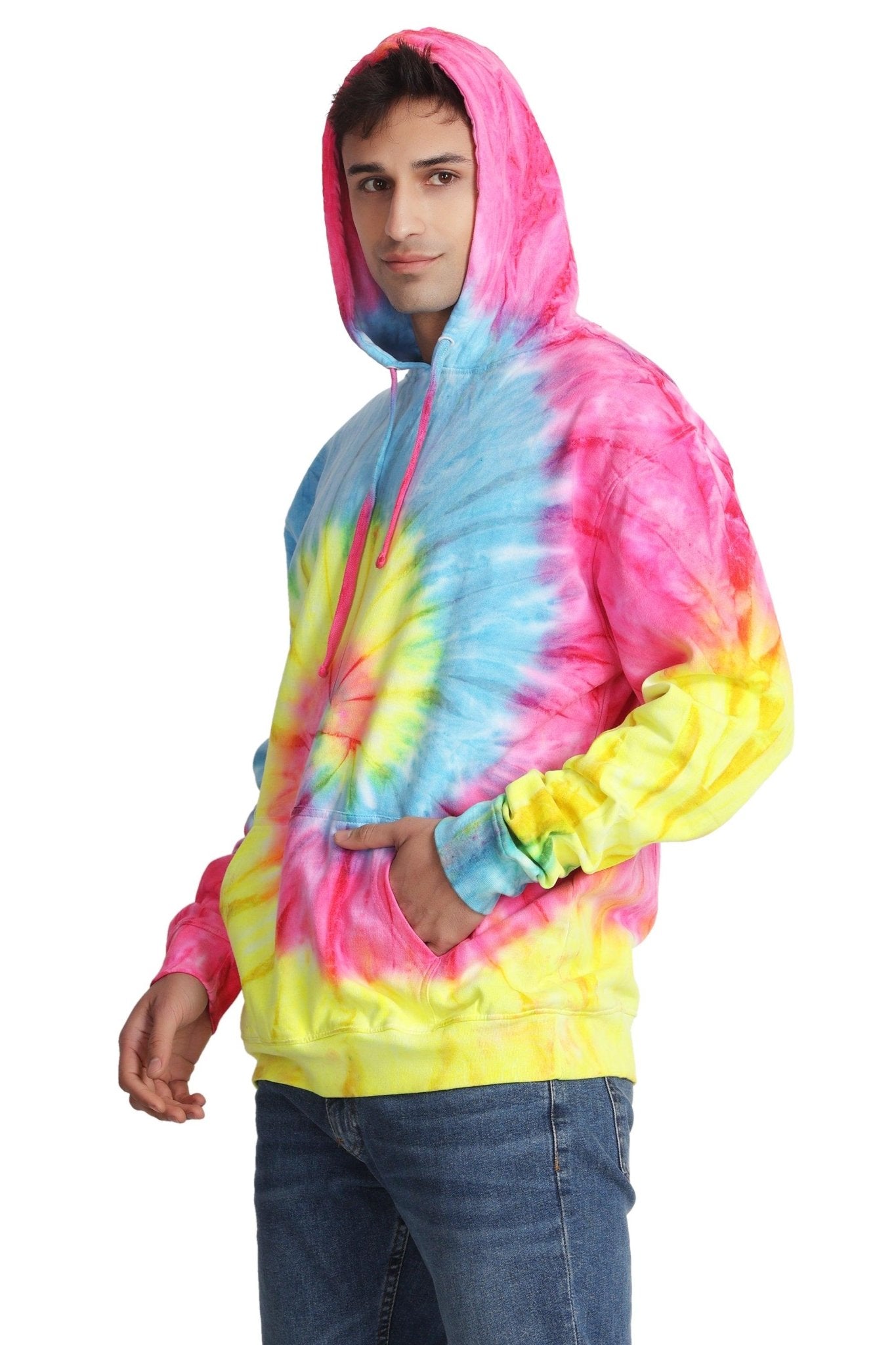 Unisex Tie Dye Pullover Hoodie Premium Cotton Blend Activewear H703 - Advance Apparels Inc