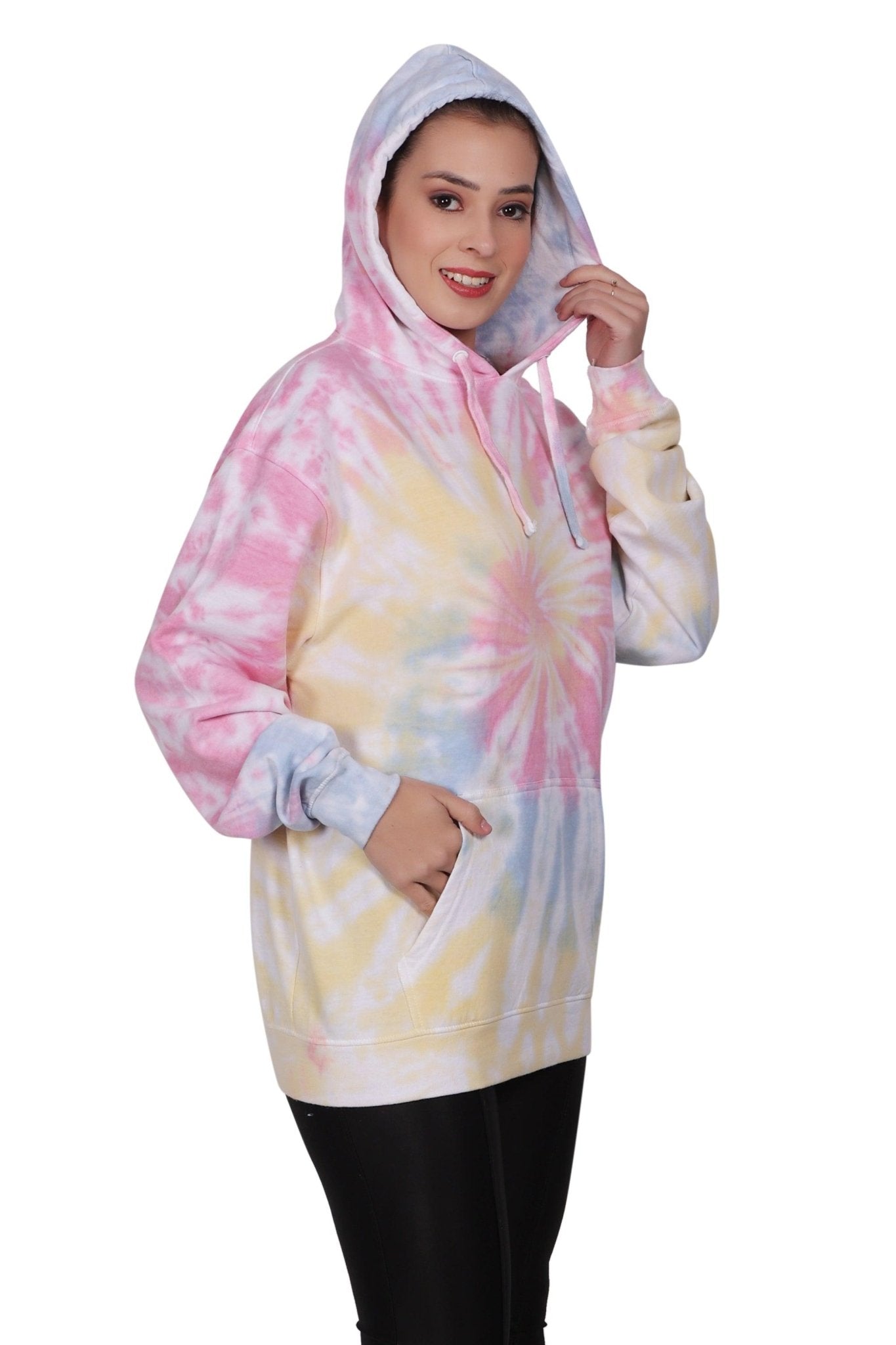 Unisex Tie Dye Pullover Hoodie Premium Cotton Blend Activewear H703 - Advance Apparels Inc