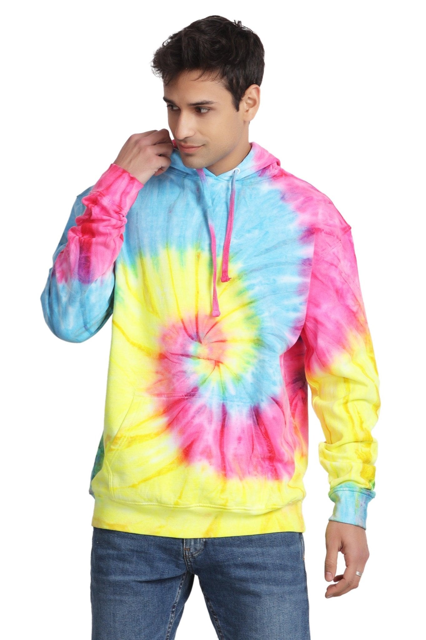 Unisex Tie Dye Pullover Hoodie Premium Cotton Blend Activewear H703 - Advance Apparels Inc