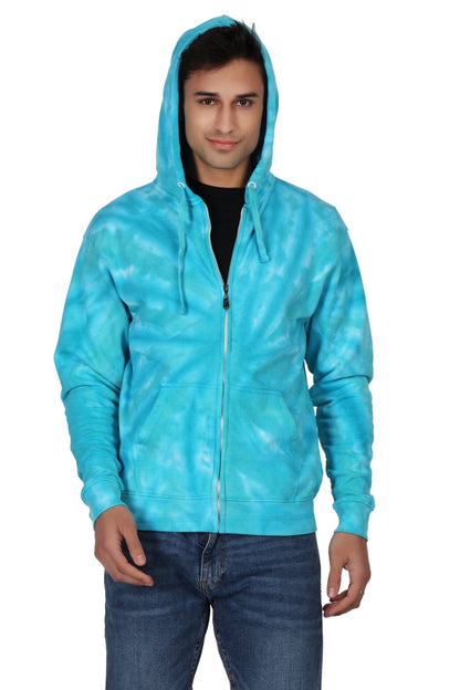 Unisex Zip Up Tie Dye Hoodie Comfortable Activewear 9605 - Advance Apparels Inc