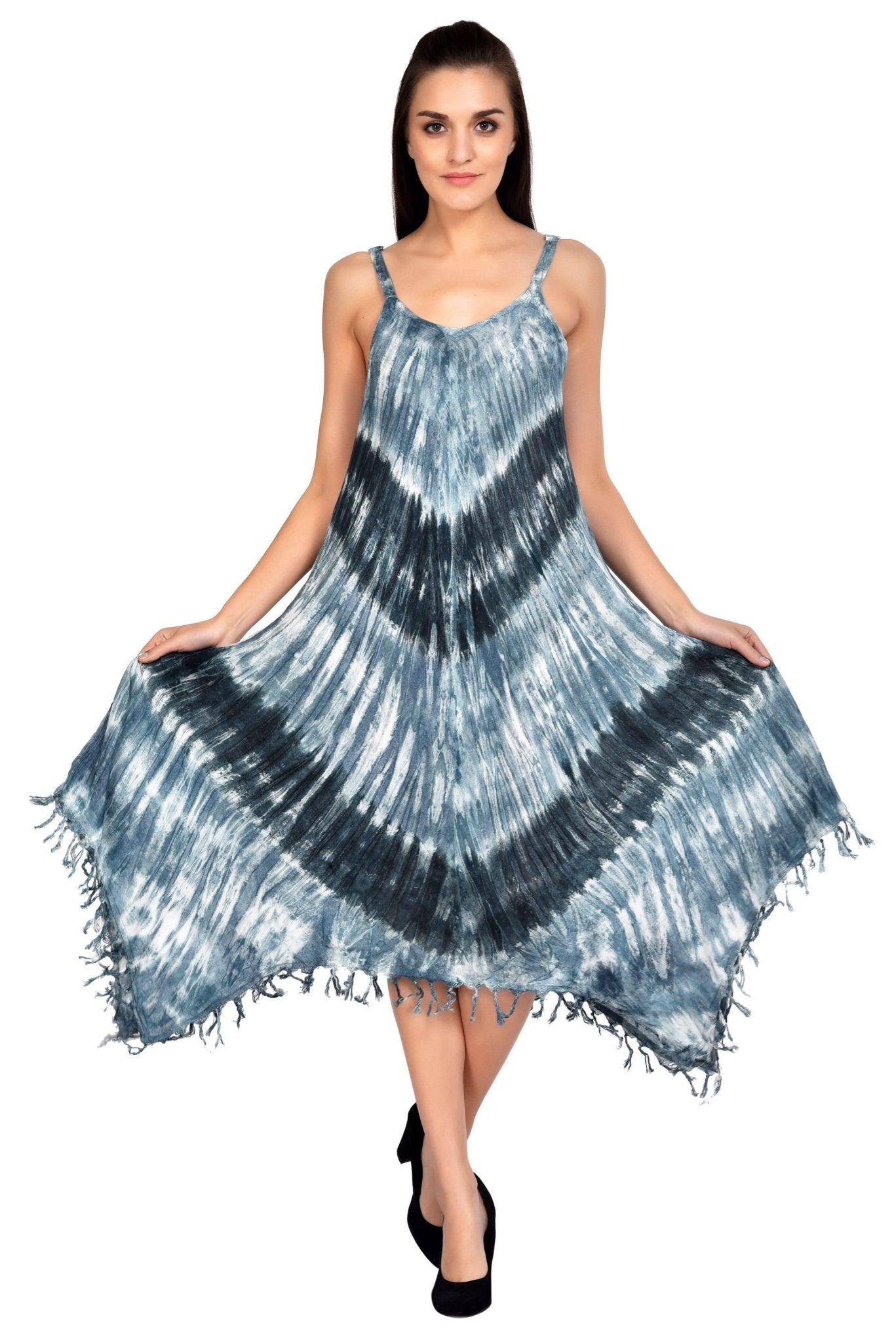 V-Neck Fairytale Tie Dye Dress 19277 - Advance Apparels Inc