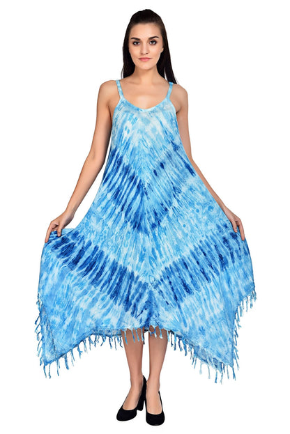 V-Neck Fairytale Tie Dye Dress 19277 - Advance Apparels Inc