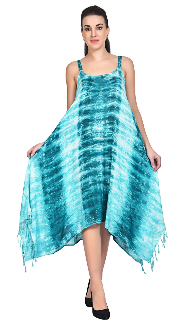 V-Neck Tie Dye Dress 19273 - Advance Apparels Inc