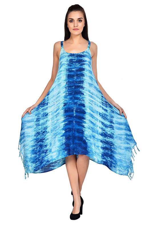 V-Neck Tie Dye Dress 19273 - Advance Apparels Inc