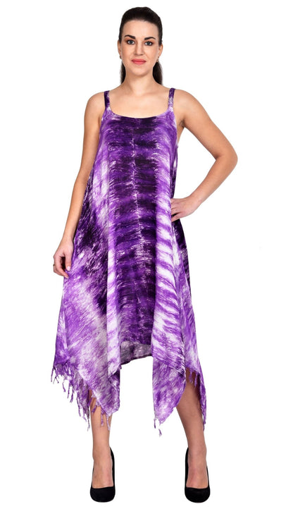 V-Neck Tie Dye Dress 19273 - Advance Apparels Inc