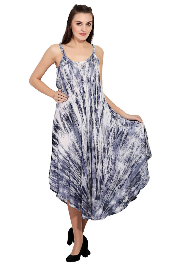 V-Neck Tie Dye Dress 19290 - Advance Apparels Inc