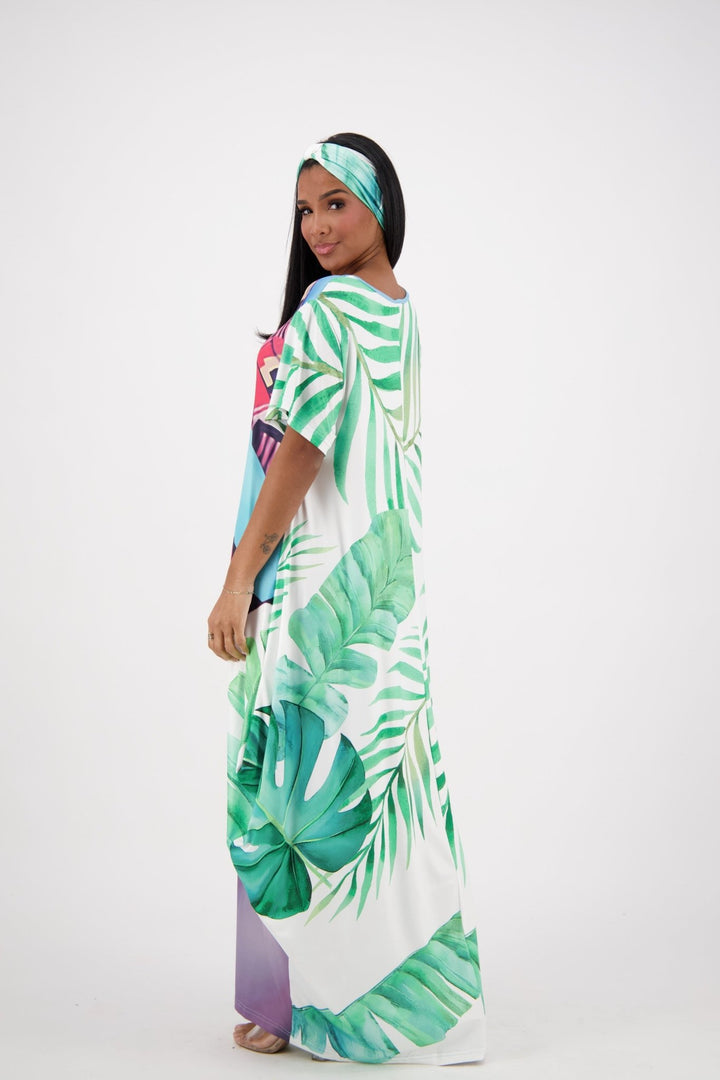 Water Color Print Kaftan CH8854 - Advance Apparels Inc