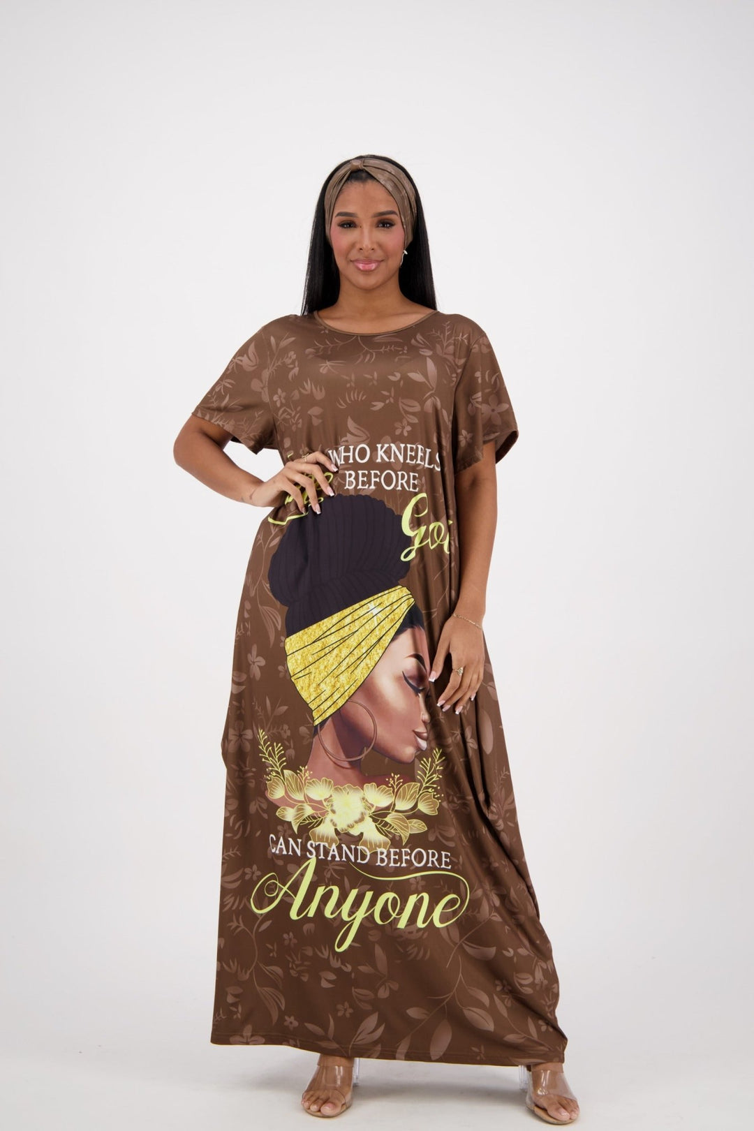 "Who Kneels" Print Kaftan CH8856 - Advance Apparels Inc