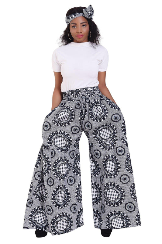 Wide Leg Ankara Print Trousers 2251 - Advance Apparels Inc