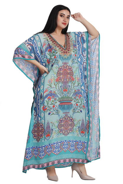 Womens Maxi Kaftan Cover Up PD-9521 - Advance Apparels Inc