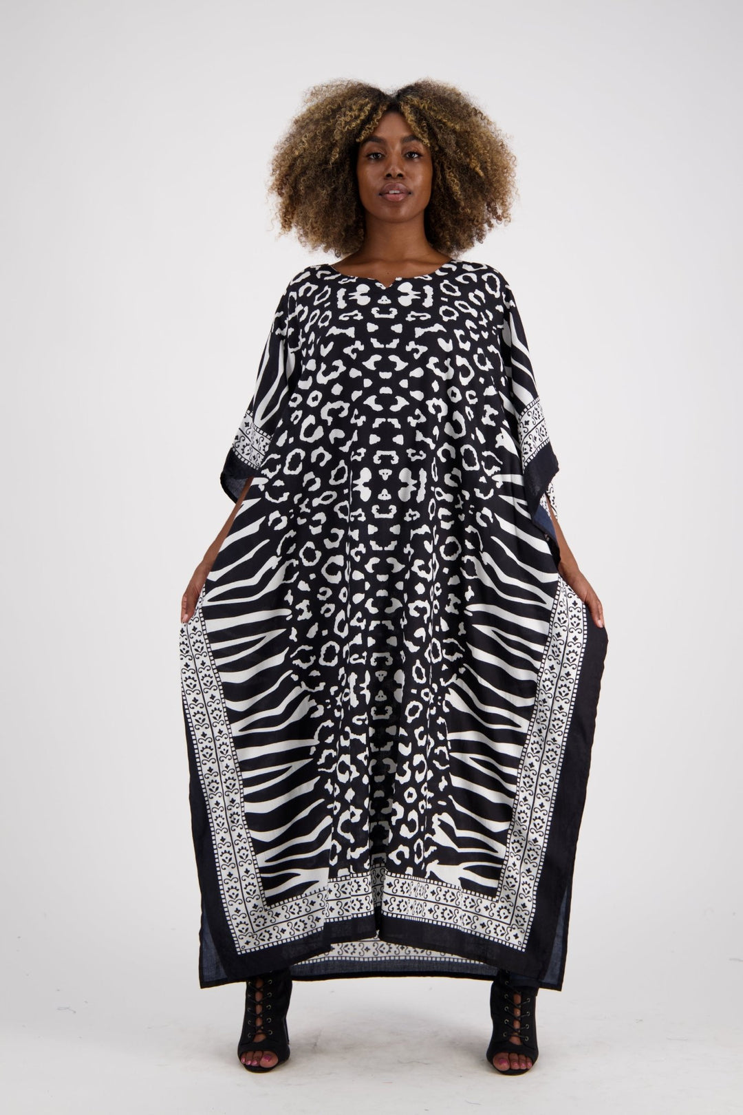 Zebra Print Kaftan KAF-1042 - Advance Apparels Inc