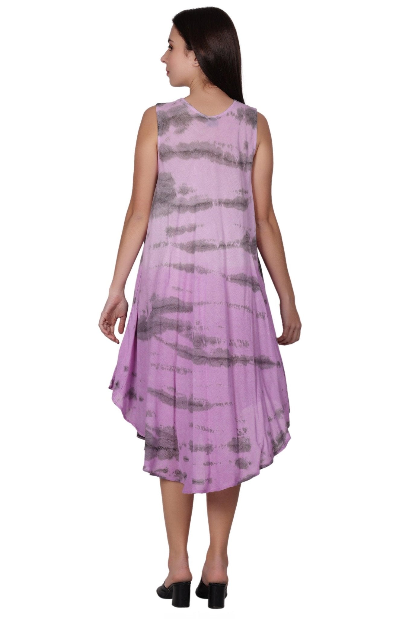 Zebra Stripe Tie Dye Beach Dress 482158 - Advance Apparels Inc