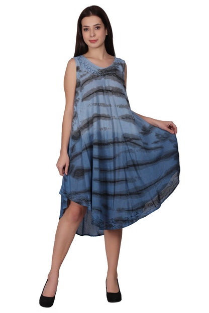 Zebra Stripe Tie Dye Beach Dress 482158 - Advance Apparels Inc