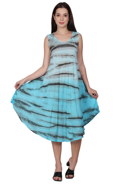 Zebra Stripe Tie Dye Beach Dress 482158 - Advance Apparels Inc