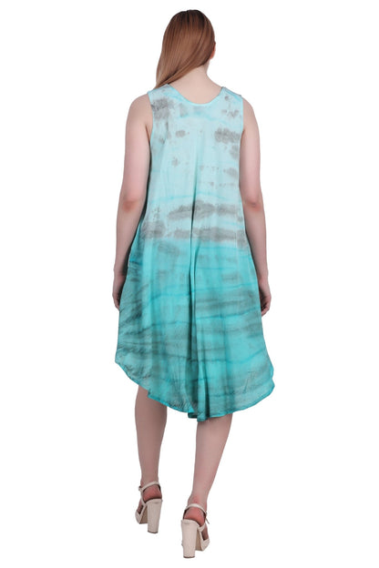 Zebra Stripe Tie Dye Beach Dress 482158 - Advance Apparels Inc