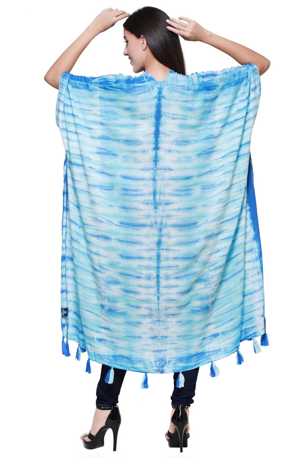 Zebra Tie Dye Beach Cover Up Kimono 22031 - Advance Apparels Inc