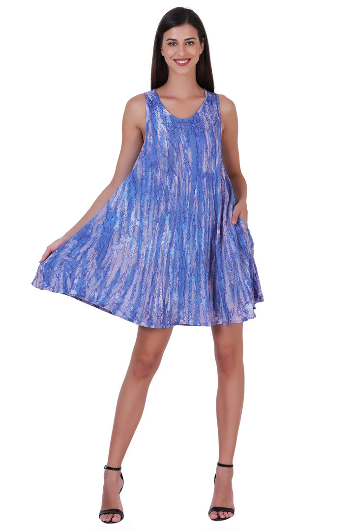 Marble Tie Dye Dress 362106 - Advance Apparels Inc