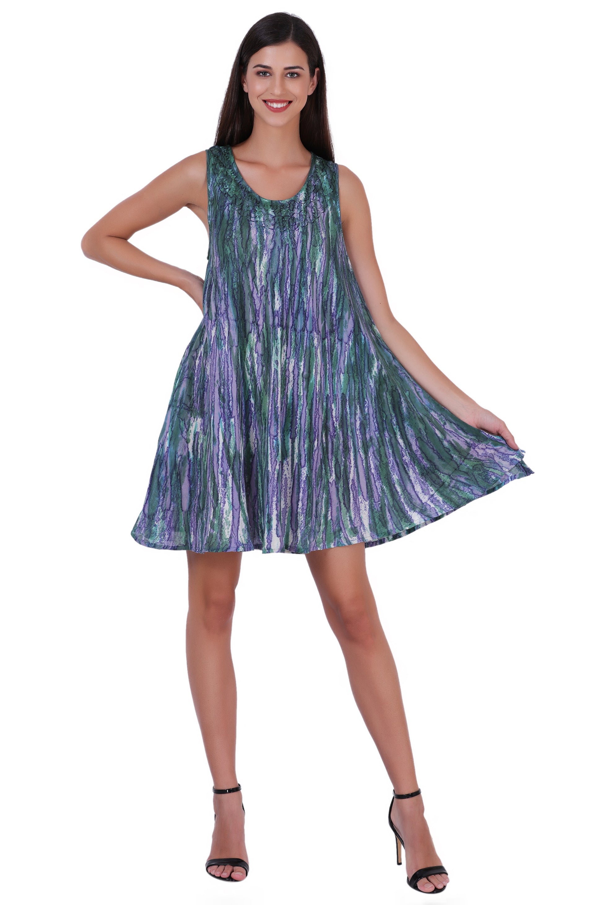 Marble Tie Dye Dress 362106 - Advance Apparels Inc