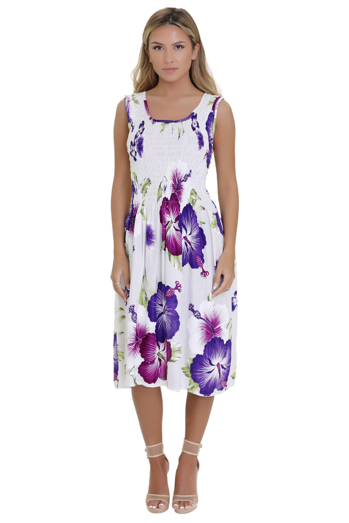 Floral Print Bali Inspired House Dress TH2094 - Advance Apparels Inc