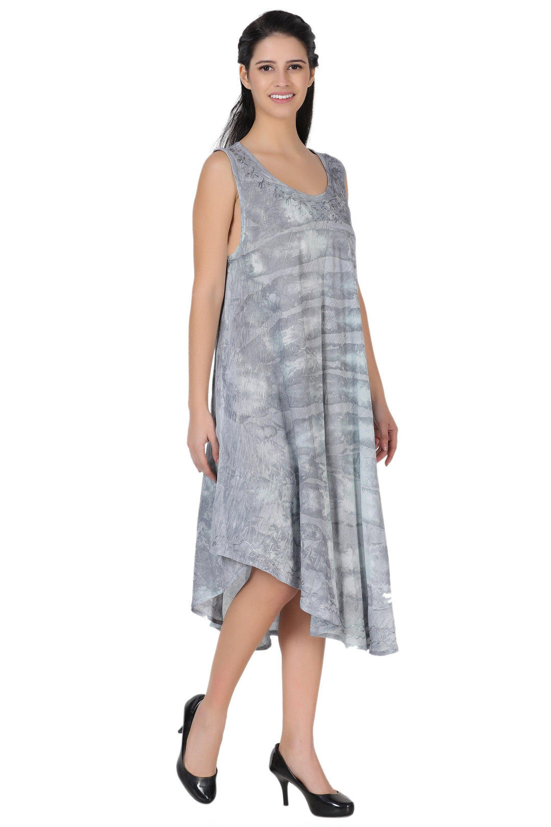 Stonewash Tie Dye Beach Dress 362168R  - Advance Apparels Inc