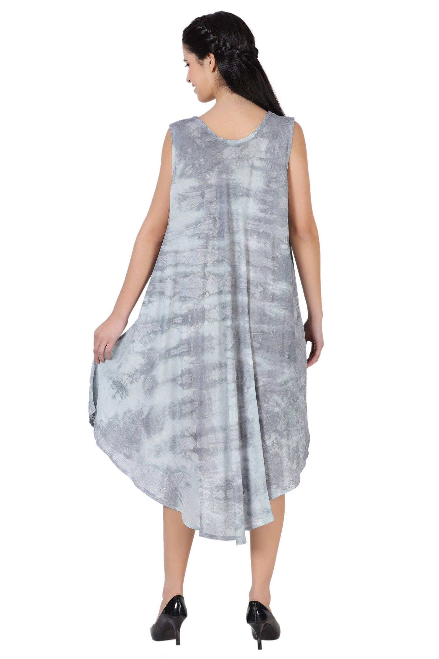 Stonewash Tie Dye Beach Dress 362168R  - Advance Apparels Inc