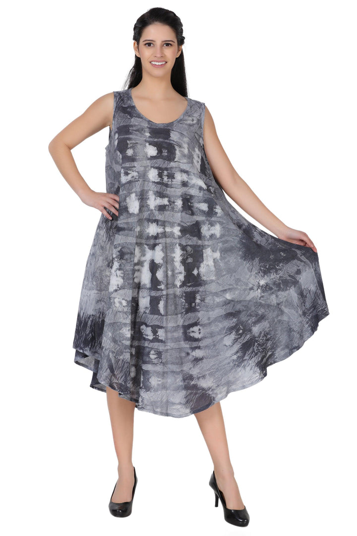 Stonewash Tie Dye Beach Dress 362168R  - Advance Apparels Inc